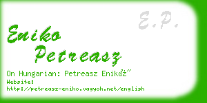 eniko petreasz business card